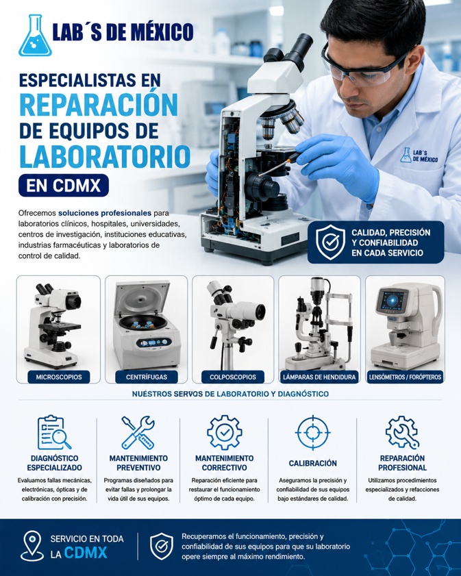 REPARACIÓN URGENTE DE MICROSCOPIOS EN CDMX